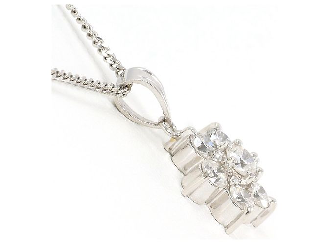 Autre Marque PT850 Platin-Halskette mit Diamant - Ansicht 2