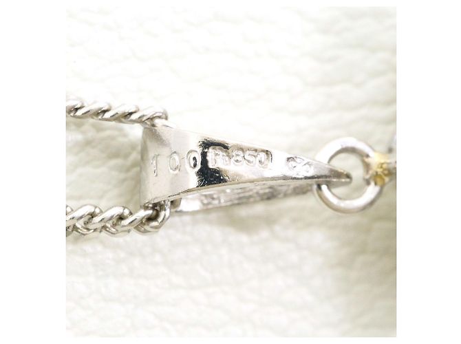 Autre Marque PT850 Platin-Halskette mit Diamant - Ansicht 4