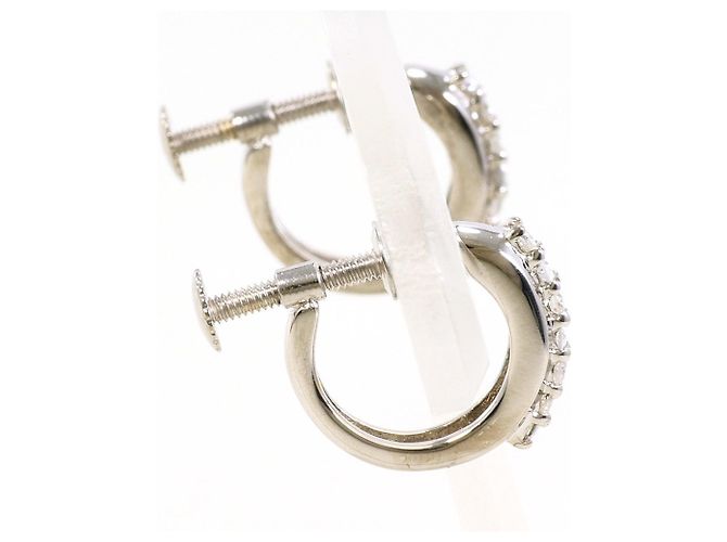 Autre Marque Orecchini a lobo in diamante e oro bianco 14K D'oro - vista 2