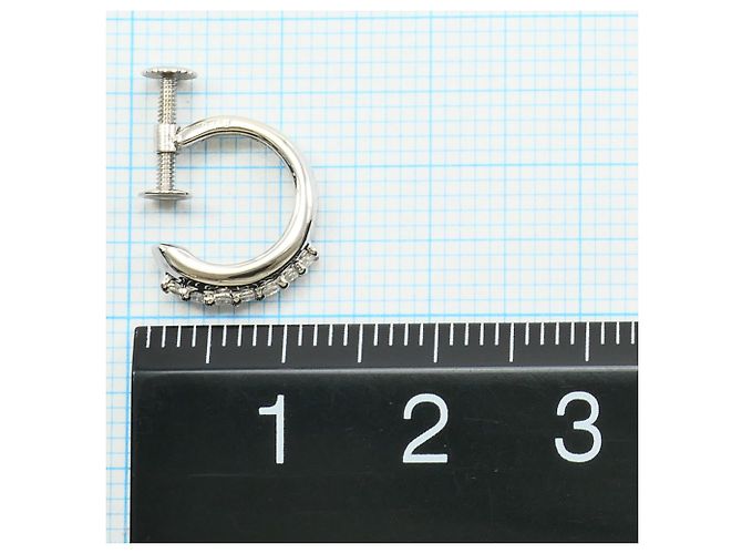 Autre Marque Orecchini a lobo in diamante e oro bianco 14K D'oro - vista 3