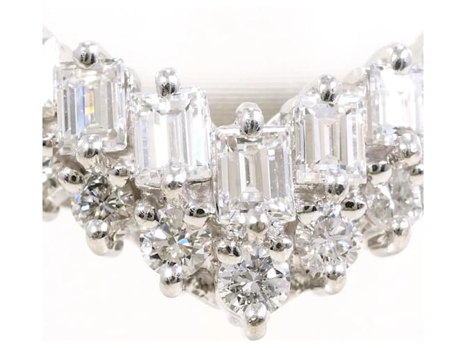 Autre Marque Platinring mit Diamant - Ansicht 2
