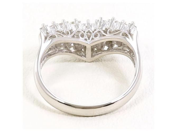 Autre Marque Platinring mit Diamant - Ansicht 4
