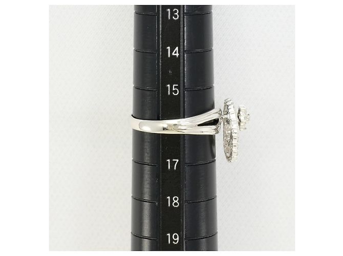 Autre Marque PT900 Platinring mit Diamant - Ansicht 7