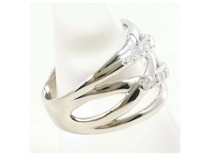 Autre Marque Platinring mit Diamant - Ansicht 3