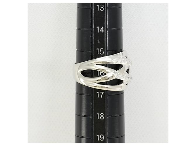 Autre Marque Platinring mit Diamant - Ansicht 7