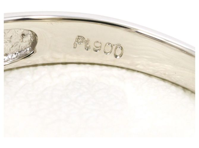 Autre Marque PT900 Platinring mit Diamant - Ansicht 4