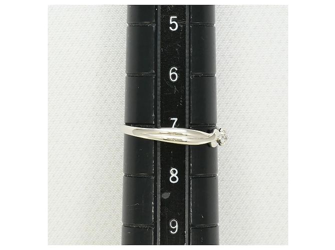 Autre Marque PT900 Platinring mit Diamant - Ansicht 7