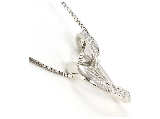 Autre Marque 10K Weißgoldkette mit Diamant Golden - Ansicht 2