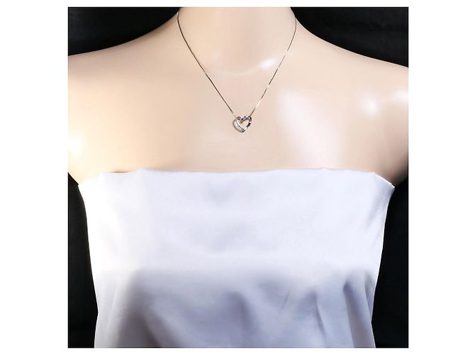 Autre Marque 10K Weißgoldkette mit Diamant Golden - Ansicht 5