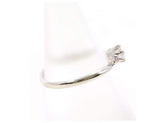 Autre Marque Platin-Ring mit Diamantakzenten Pink - Ansicht 2