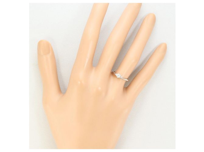Autre Marque Platin-Ring mit Diamantakzenten Pink - Ansicht 6