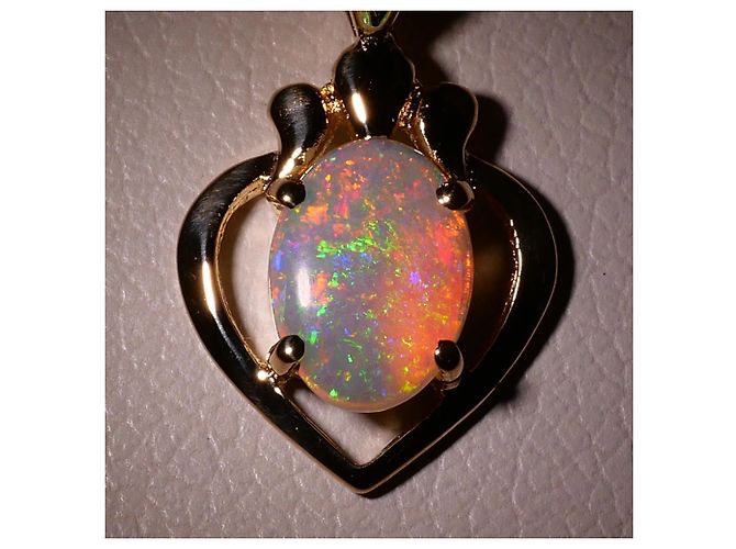 Autre Marque Collana in oro giallo 14K con opale D'oro - vista 2