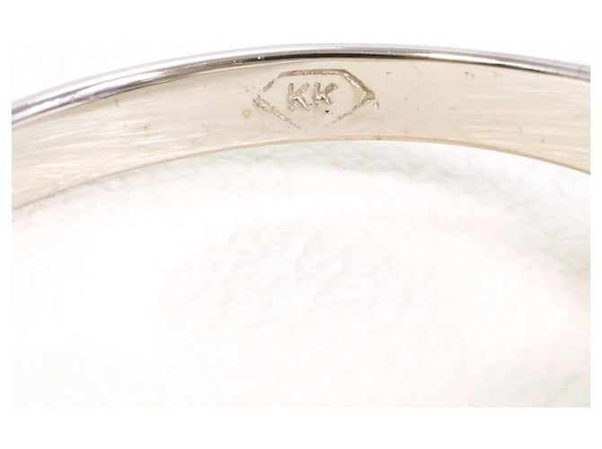 Autre Marque 14K Weißgold-Ring mit Saphir und Diamant Golden - Ansicht 6