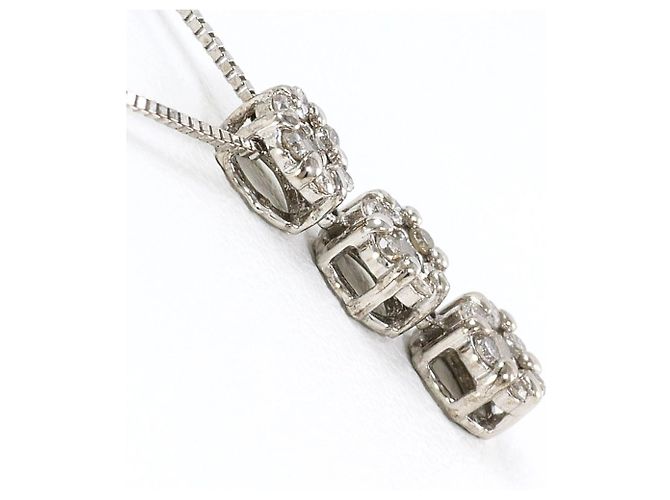 Autre Marque 14K Weißgoldkette mit Diamant Golden - Ansicht 2