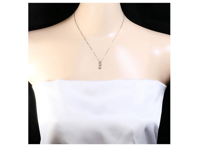 Autre Marque 14K Weißgoldkette mit Diamant Golden - Ansicht 5