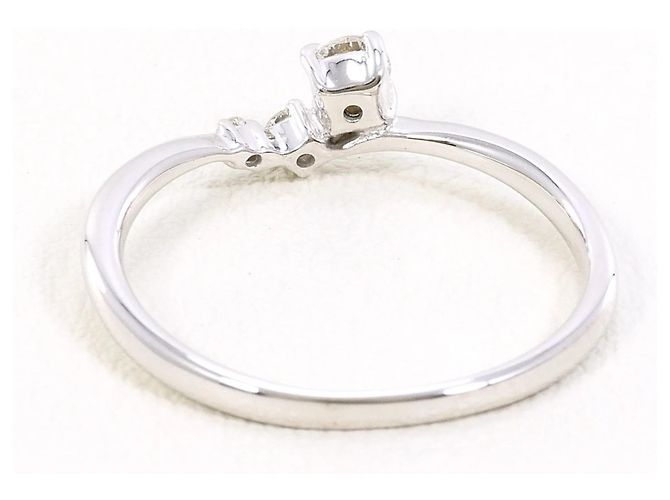 Autre Marque 10K Weißgold-Ring mit 0.14ct Diamant Golden - Ansicht 3
