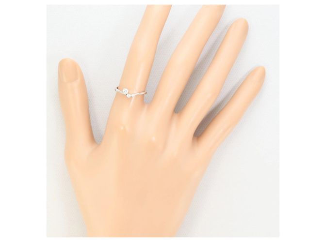 Autre Marque 10K Weißgold-Ring mit 0.14ct Diamant Golden - Ansicht 6