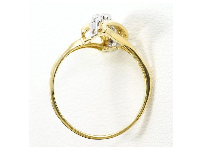 Autre Marque 10K Goldring mit Diamant Golden - Ansicht 2