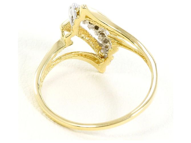 Autre Marque 10K Goldring mit Diamant Golden - Ansicht 3