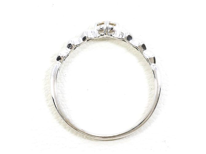 Autre Marque 10K Weißgold-Ring mit Diamant Golden - Ansicht 2