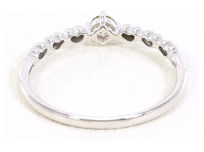 Autre Marque 10K Weißgold-Ring mit Diamant Golden - Ansicht 3