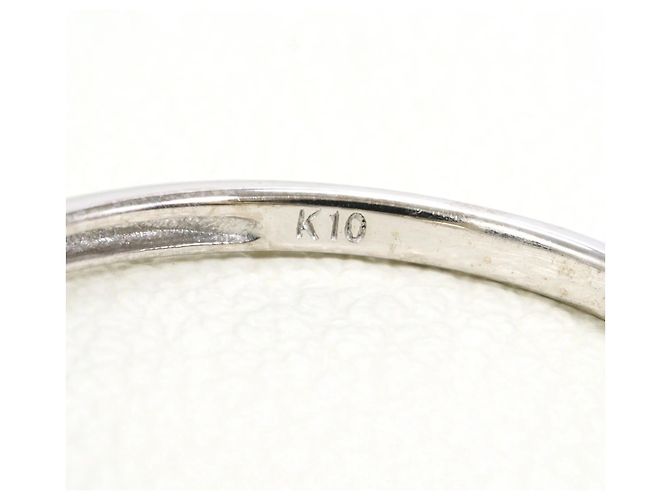 Autre Marque 10K Weißgold-Ring mit Diamant Golden - Ansicht 4