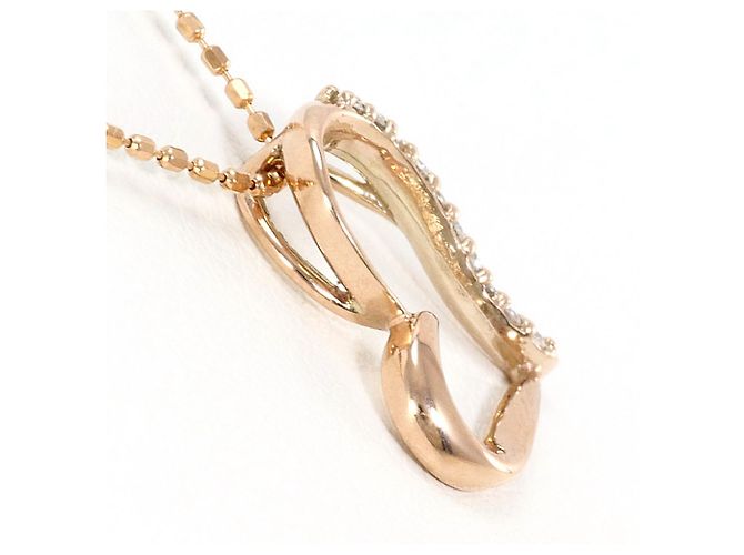 Autre Marque Collana in oro rosa 10K con diamante D'oro - vista 2