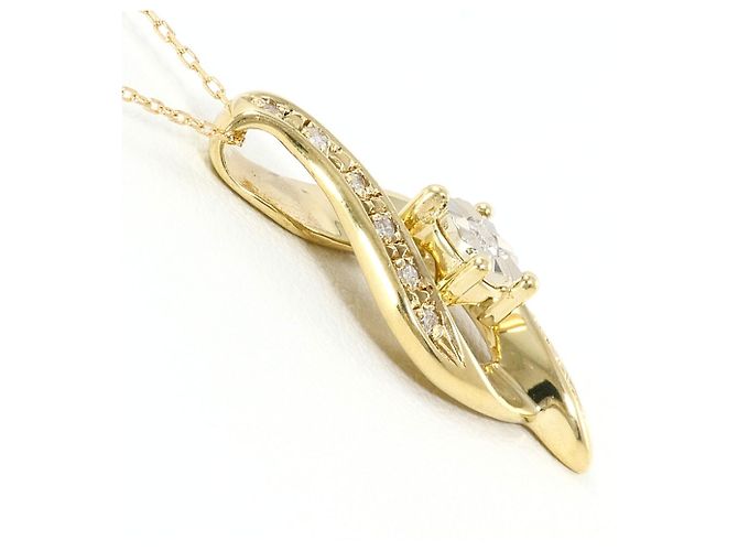 Autre Marque Collana in oro giallo 10K con diamante D'oro - vista 2