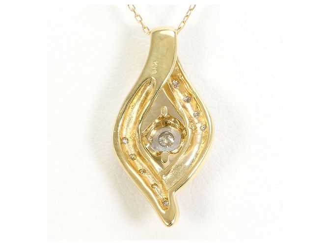Autre Marque Collana in oro giallo 10K con diamante D'oro - vista 3