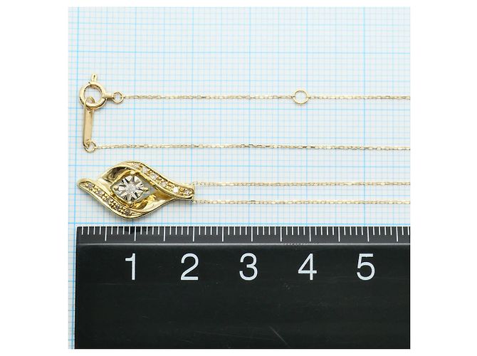 Autre Marque Collana in oro giallo 10K con diamante D'oro - vista 4