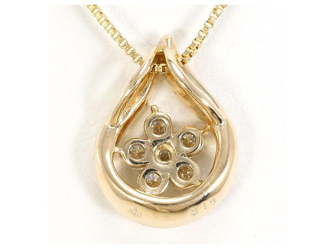 Autre Marque Collana in oro giallo 10K con diamante D'oro - vista 3