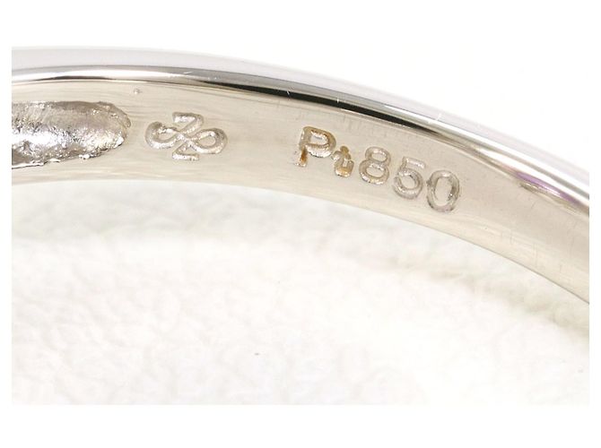 Autre Marque Platinring mit Sternsaphir und Diamanten - Ansicht 6