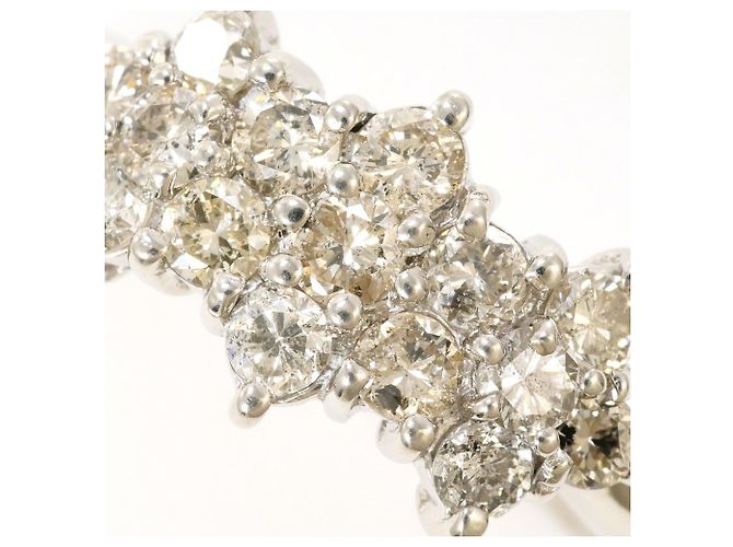 Autre Marque Anello a fascia in platino e diamanti - vista 2