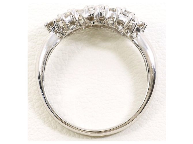 Autre Marque Anello a fascia in platino e diamanti - vista 3