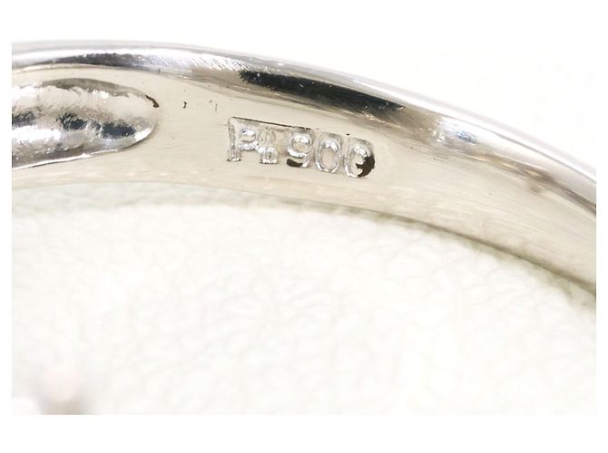 Autre Marque Anello a fascia in platino e diamanti - vista 5
