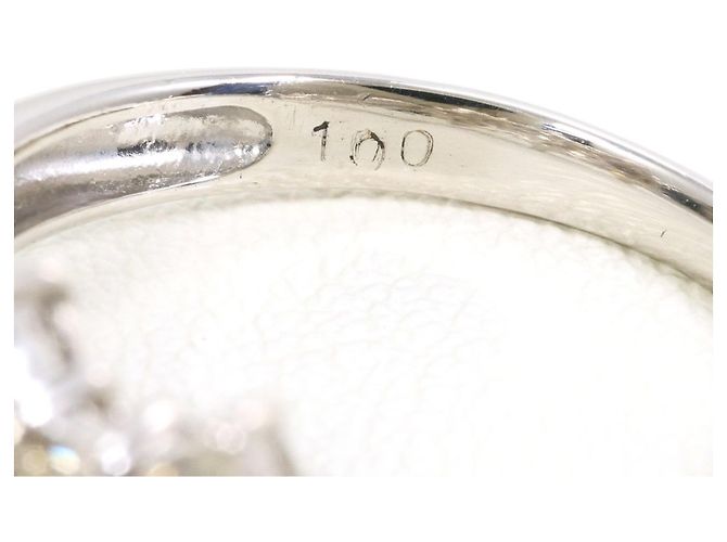 Autre Marque Anello a fascia in platino e diamanti - vista 6