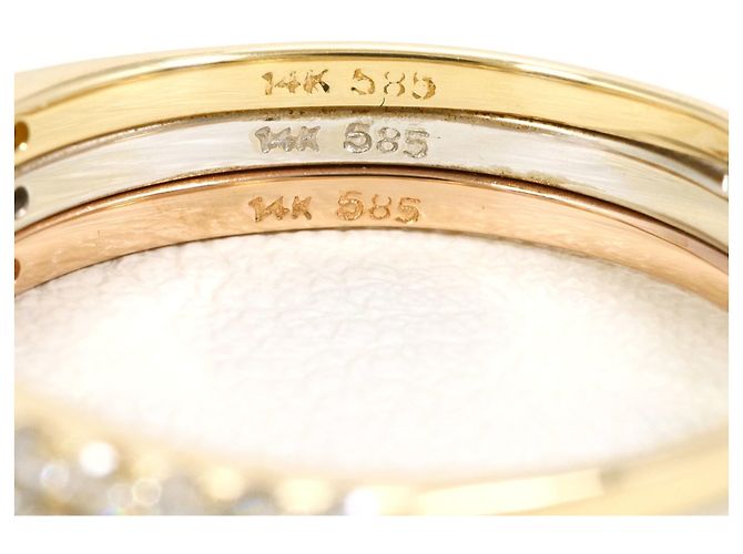 Autre Marque 14K Gold Diamantring Golden - Ansicht 4