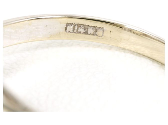 Autre Marque 14K Weißgold-Ring mit Opal und Diamant Golden - Ansicht 5