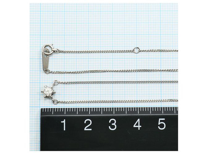 Autre Marque PT850 Platin-Halskette mit Diamant - Ansicht 4