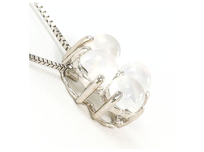 Autre Marque Colar de ouro branco 14K com pedra da lua Dourado - vista 3