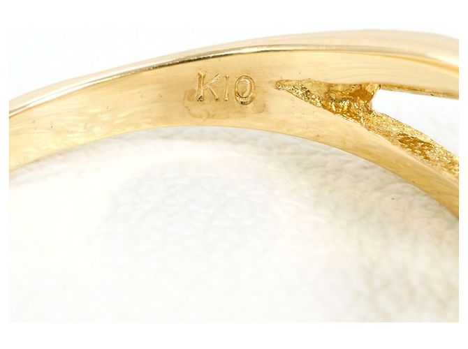Autre Marque 10K Gelbgold-Ring mit synthetischem Stern-Rubin Golden - Ansicht 5