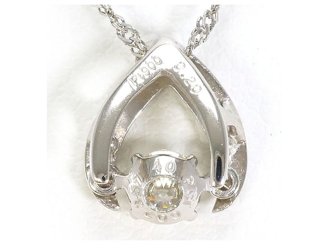 Autre Marque PT900 Platin-Halskette mit Diamant - Ansicht 3