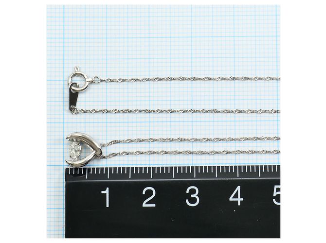 Autre Marque PT900 Platin-Halskette mit Diamant - Ansicht 4