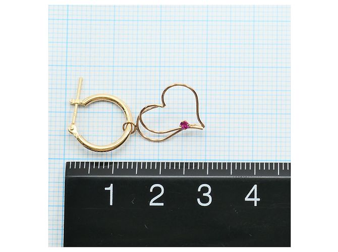 Autre Marque Orecchini a cerchio in oro 14K con rubino D'oro - vista 3