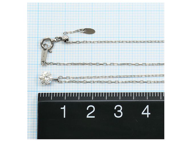 Autre Marque Platin-Halskette mit Diamant - Ansicht 4