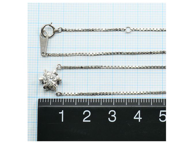 Autre Marque PT850 Platin-Halskette mit Diamant - Ansicht 5