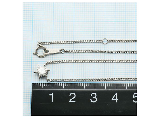 Autre Marque PT850 Platin-Halskette mit Diamant - Ansicht 5