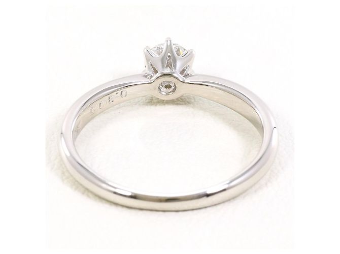 Autre Marque PT1000 Platinring mit Diamant - Ansicht 4