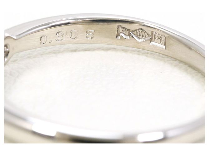 Autre Marque PT1000 Platinring mit Diamant - Ansicht 5