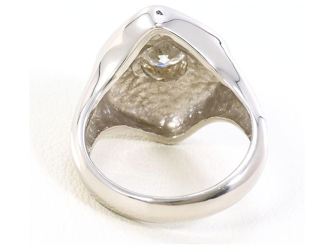 Autre Marque PT900 Platinring mit Diamant - Ansicht 4